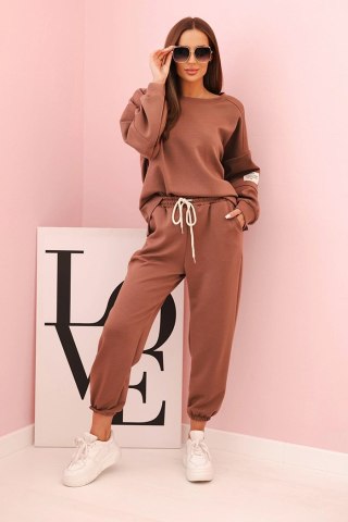 Komplet bluza + spodnie masełko rudy