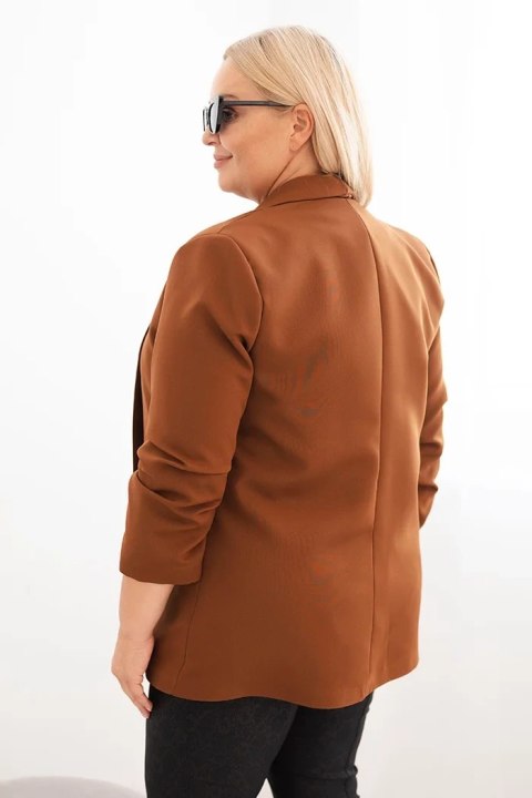 Brązowa marynarka damska Plus Size XL/2XL