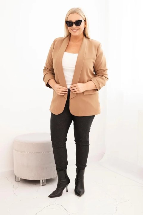 Camelowa marynarka damska Plus Size XL/2XL