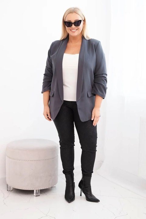 Grafitowa marynarka damska Plus Size XL/2XL