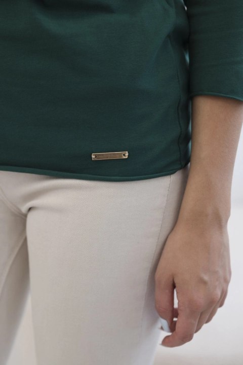 Bluzka Casual ciemno zielona