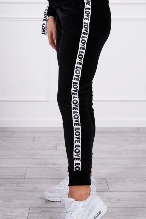 Komplet welurowy Love czarny