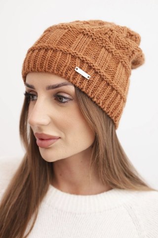 Czapka z polarem Marta K231 camelowa