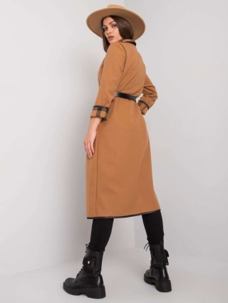 Camelowy Płaszcz z Paskiem Annis DHJ-PL-A5753.38X